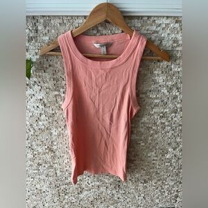Banana Republic Pink Ribbed Sleeveless Tank Top